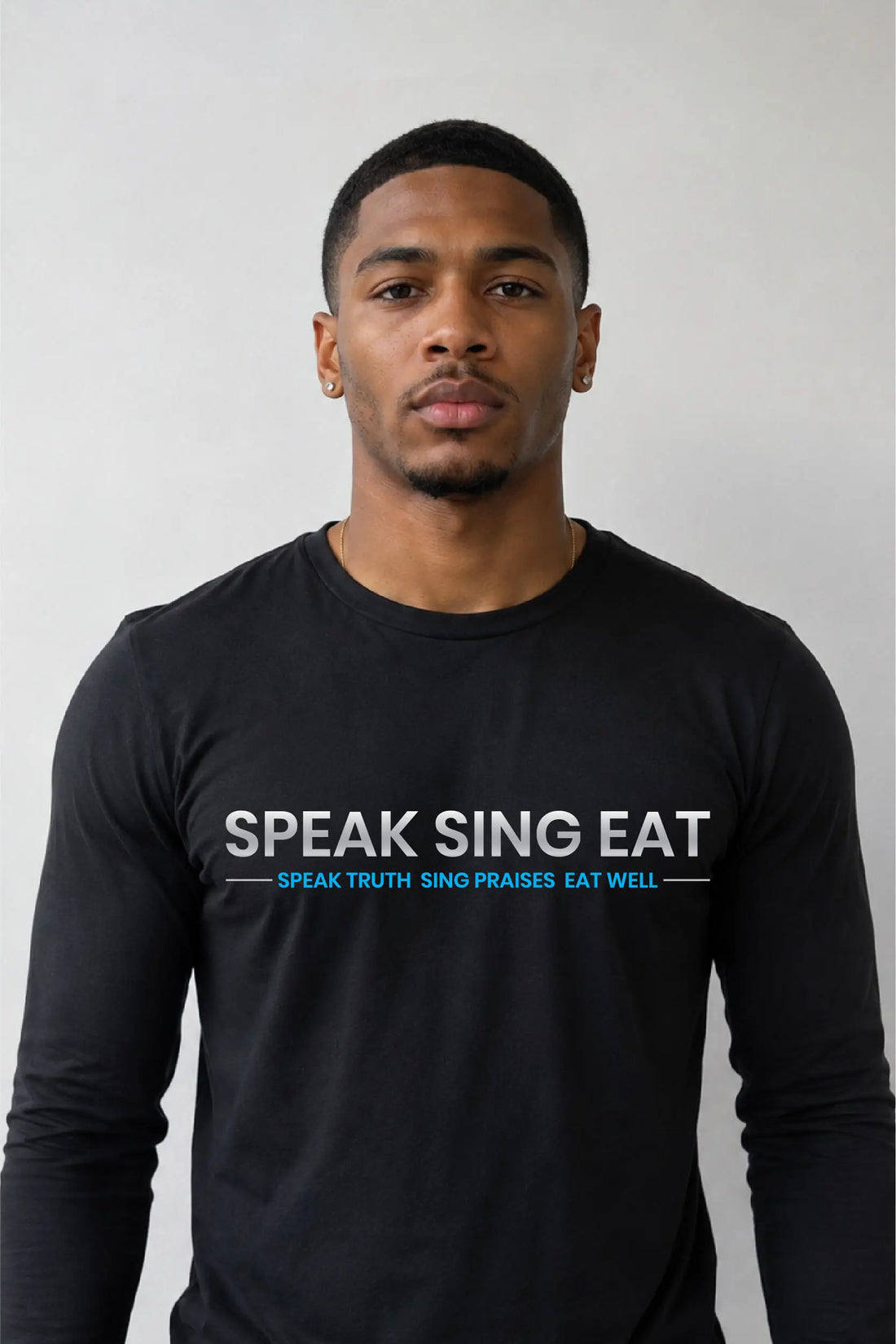 Speak Sing Eat Unisex Sweatshirt Black/White