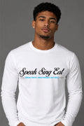 Speak Sing Eat Unisex Sweatshirt Black/White